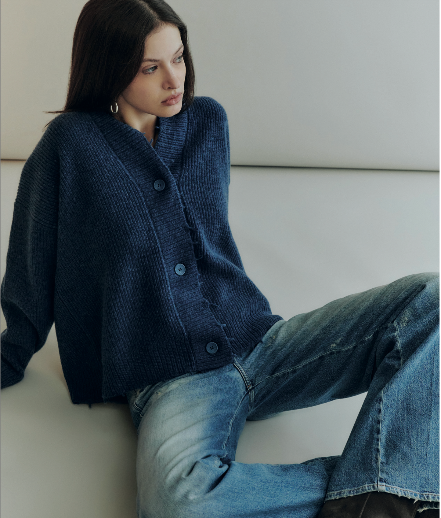 Wool Cardigan Sweater