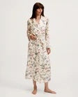Silk Long Robe in Regatta Royale