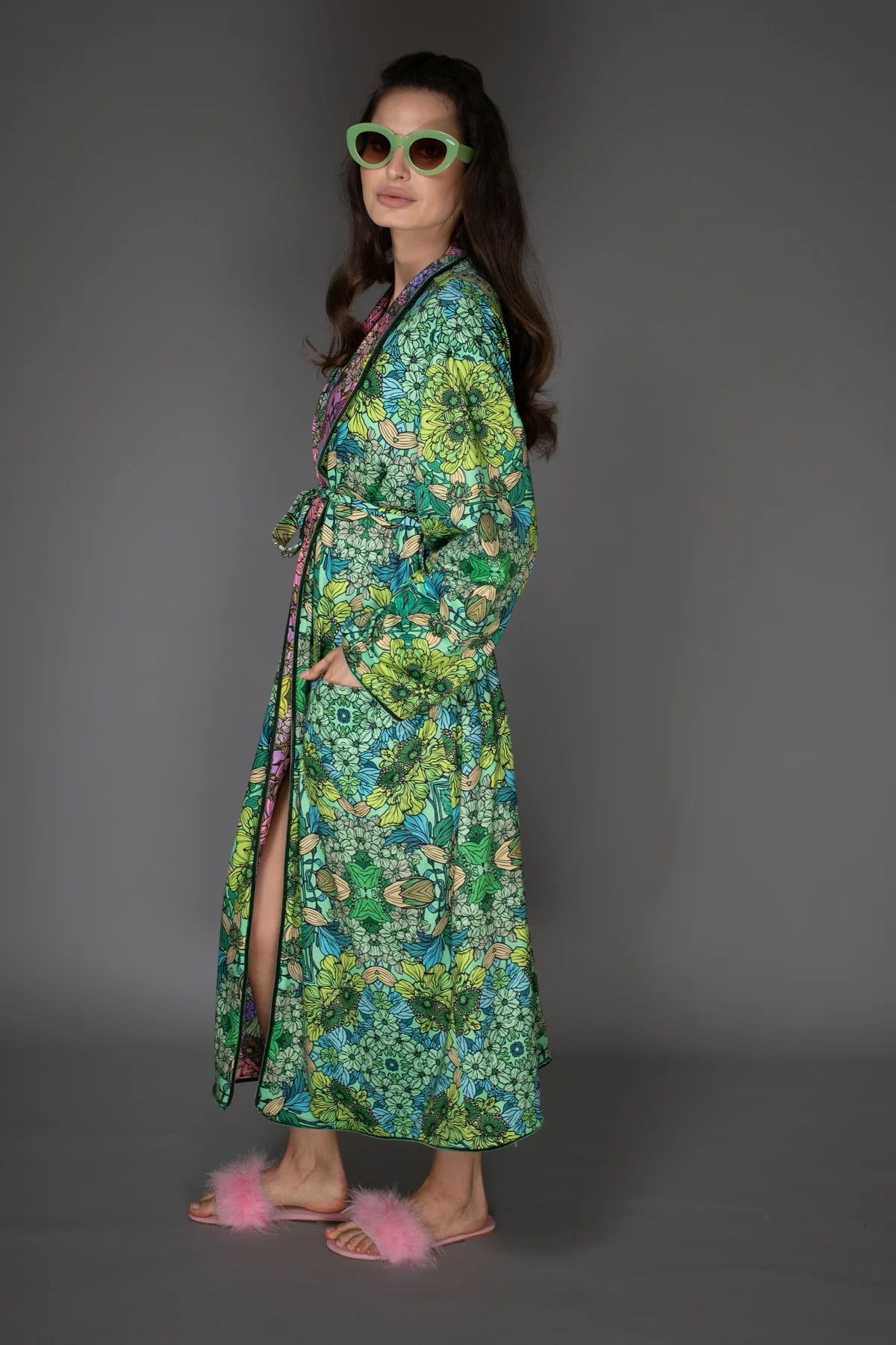 Floral Reversible Robe