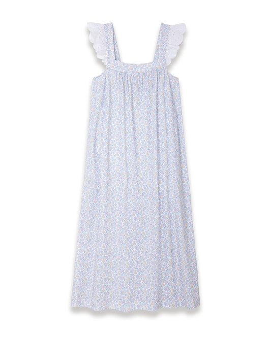 Women's Lightweight Pima Clara Nightgown in Fleur Blanche
