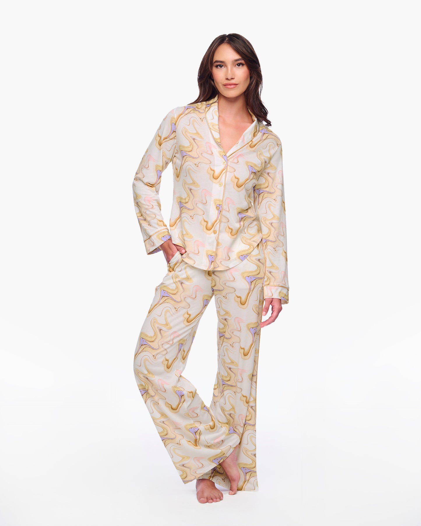 Lusso Moon Ivory Pima Cotton PJ Set