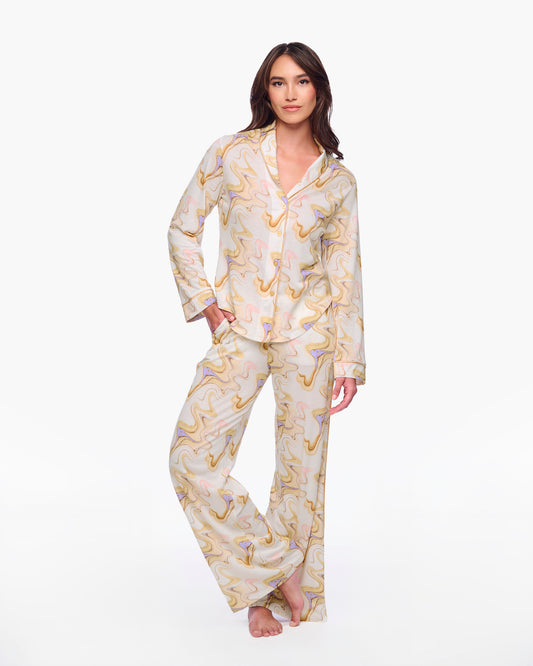 Lusso Moon Ivory Pima Cotton PJ Set